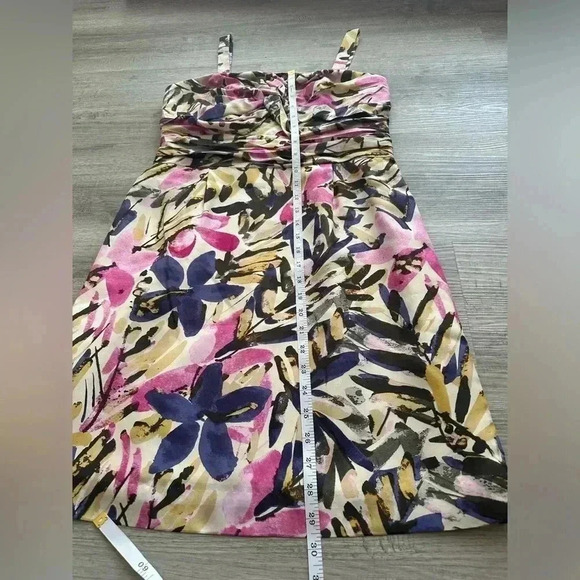 Banana Republic 100% silk art to wear full color sundress size 6 petite - Picture 8 of 10